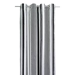 Ösenschal T-Graphic Stripes Schwarz - Weiß - Textil - 140 x 245 cm