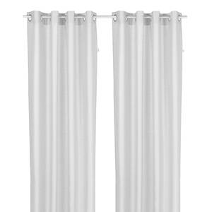 Rideau à illets T- Handdrawn Stripes Blanc 140 x 245 cm - Blanc