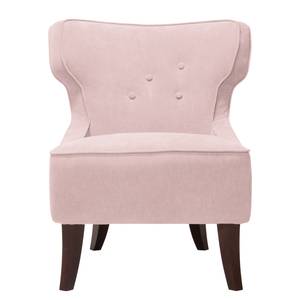 Oorfauteuil Audrey geweven stof Stof Floreana: Roze