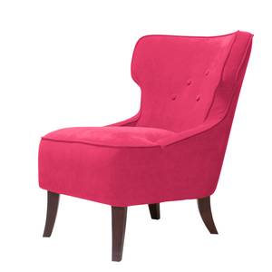 Fauteuil à oreilles Audrey Tissu Tissu Vaire : Rose vif