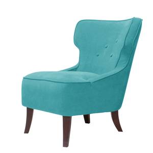 Oorfauteuil Audrey geweven stof Stof Vaire: Turquoise