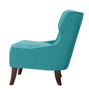 Oorfauteuil Audrey geweven stof Stof Vaire: Turquoise