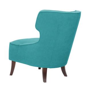 Oorfauteuil Audrey geweven stof Stof Vaire: Turquoise