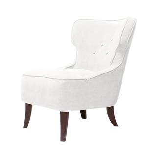 Oorfauteuil Audrey geweven stof Stof Vaire: Wit