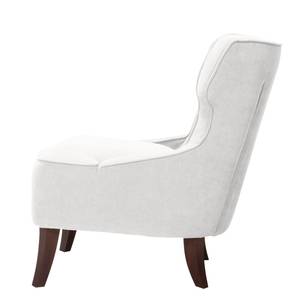 Oorfauteuil Audrey geweven stof Stof Vaire: Wit