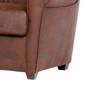 Fauteuil à oreilles Chalet Tissu marron