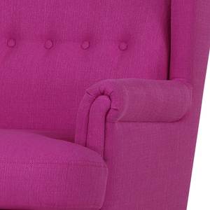 Fauteuil à oreilles Chaville Tissu fuschia