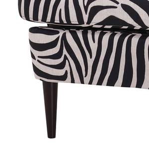 Oorfauteuil Chaville geweven stof met zebra motief