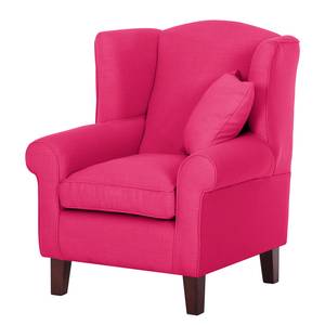 Ohrensessel Colmar Stoff Maka: Pink - Mit Hocker