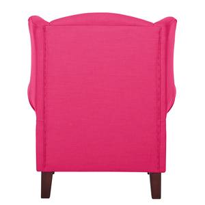 Ohrensessel Colmar Stoff Maka: Pink - Mit Hocker