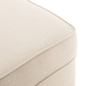 Oorfauteuil Colmar geweven stof - Stof Maka: Beige - Met hocker