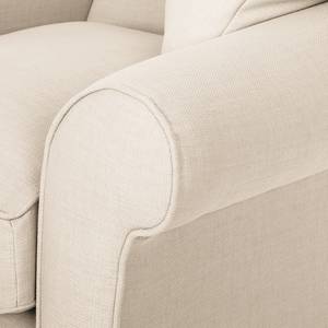 Oorfauteuil Colmar geweven stof - Stof Maka: Beige - Zonder hocker