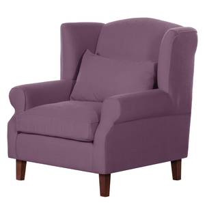 Fauteuil à oreilles Sofia Tissu violet