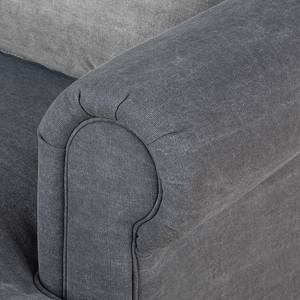 Fauteuil à  oreilles Davido Tissu en coton gris foncé - Anthracite