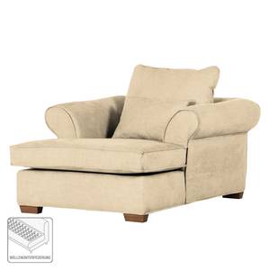 Fauteuil à oreilles Durana Microfibre - Beige chaud