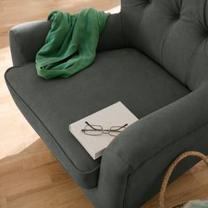 Fauteuil à oreilles Feliz Tissu - Anthracite