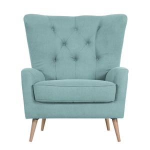 Fauteuil à oreilles Feliz Tissu - Bleu acier