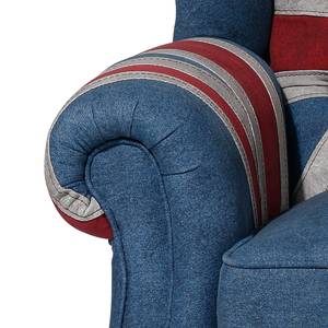 Fauteuil à oreilles Union Jack Tissu denim