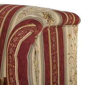 Fauteuil à oreilles Henry XXL Tissu - Beige / Bordeaux