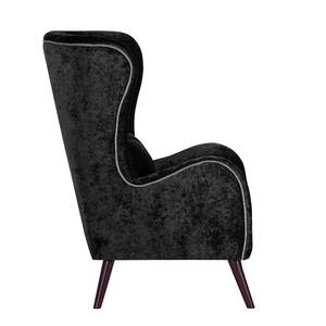 Oorfauteuil Madame Lebon zwart fluweel