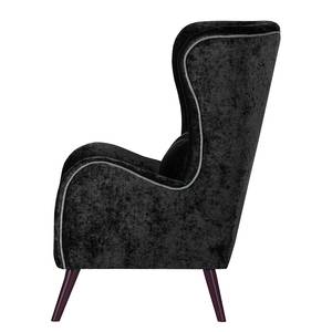 Oorfauteuil Madame Lebon zwart fluweel