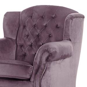 Oorfauteuil Jenner II fluwelen look - Lavendel