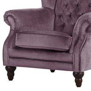 Oorfauteuil Jenner II fluwelen look - Lavendel