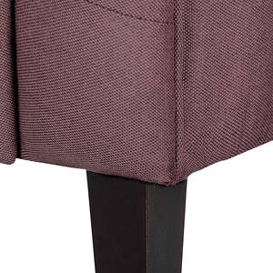 Ohrensessel Josslyn Webstoff Aubergine Mit Hocker