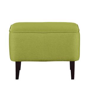 Oorfauteuil Josslyn groene geweven stof - met hocker