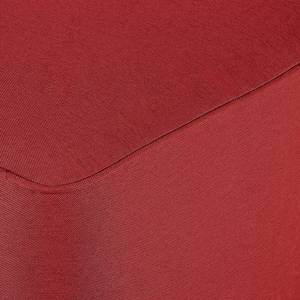 Poltrona a orecchioni Josslyn Tessuto rosso - Con poggiapiedi