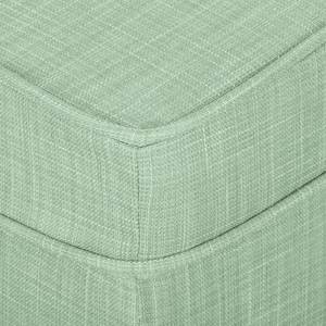 Oorfautuil Juna I geweven stof beige - Pastelgroen - Met hocker