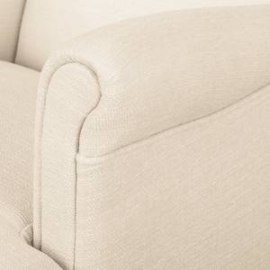 Ohrensessel Juna II Webstoff Creme - Ohne Hocker