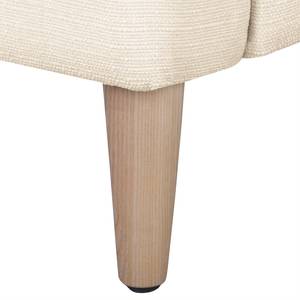 Fauteuil à oreilles Juna II Tissu Beige - Crème - Sans repose-pieds