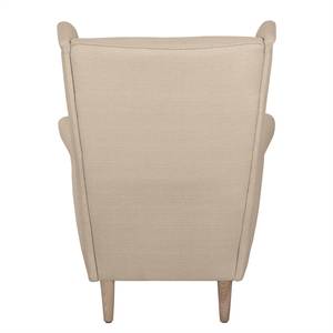 Ohrensessel Juna II Webstoff Cappuccino - Ohne Hocker