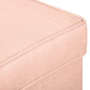 Oorfautuil Juna II geweven stof beige - Pastel abrikoos - Met hocker