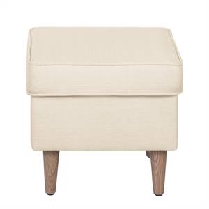 Ohrensessel Juna II Webstoff Creme - Mit Hocker