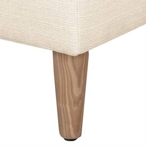 Ohrensessel Juna II Webstoff Creme - Mit Hocker