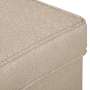 Oorfautuil Juna II geweven stof beige - Cappuccinokleurig - Met hocker