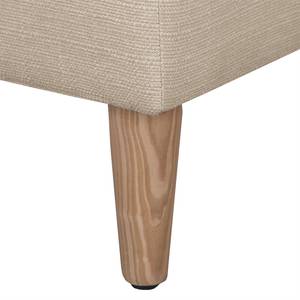 Ohrensessel Juna II Webstoff Cappuccino - Mit Hocker