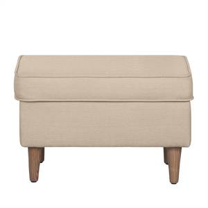 Ohrensessel Juna II Webstoff Cappuccino - Mit Hocker