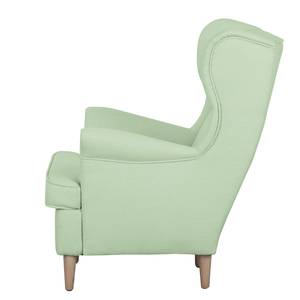 Ohrensessel Juna II Webstoff Mint - Mit Hocker