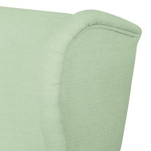 Ohrensessel Juna II Webstoff Mint - Mit Hocker