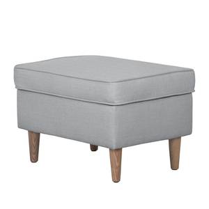 Ohrensessel Juna II Webstoff Silber - Mit Hocker