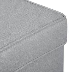 Ohrensessel Juna II Webstoff Silber - Mit Hocker