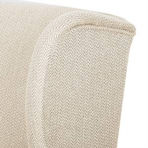 Ohrensessel Juna III Webstoff Beige - Mit Hocker