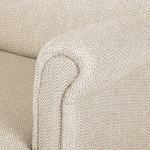 Ohrensessel Juna III Webstoff Beige - Mit Hocker