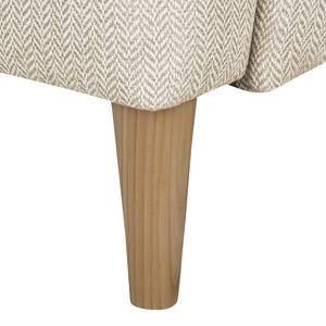 Ohrensessel Juna III Webstoff Beige - Mit Hocker