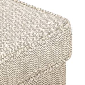 Ohrensessel Juna III Webstoff Beige - Mit Hocker