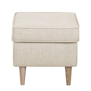 Ohrensessel Juna III Webstoff Beige - Mit Hocker