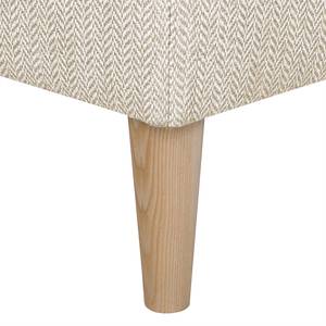 Ohrensessel Juna III Webstoff Beige - Mit Hocker